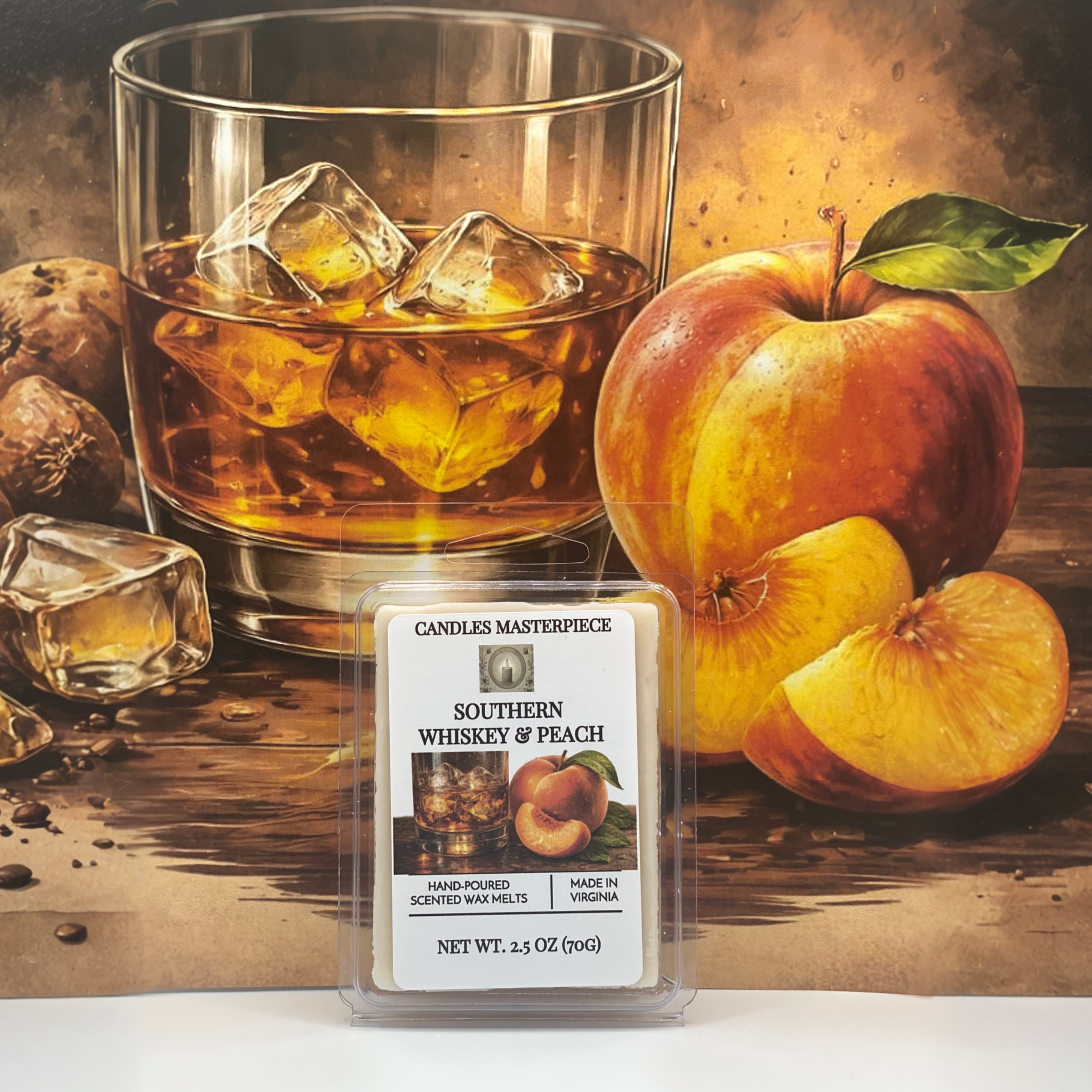 Southern Whiskey & Peach Wax Melt image 0