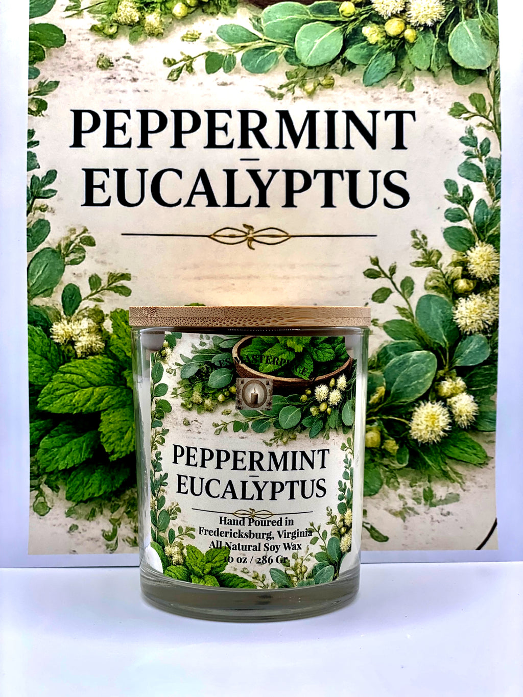 Peppermint & Eucalyptus Soy Candle image 0