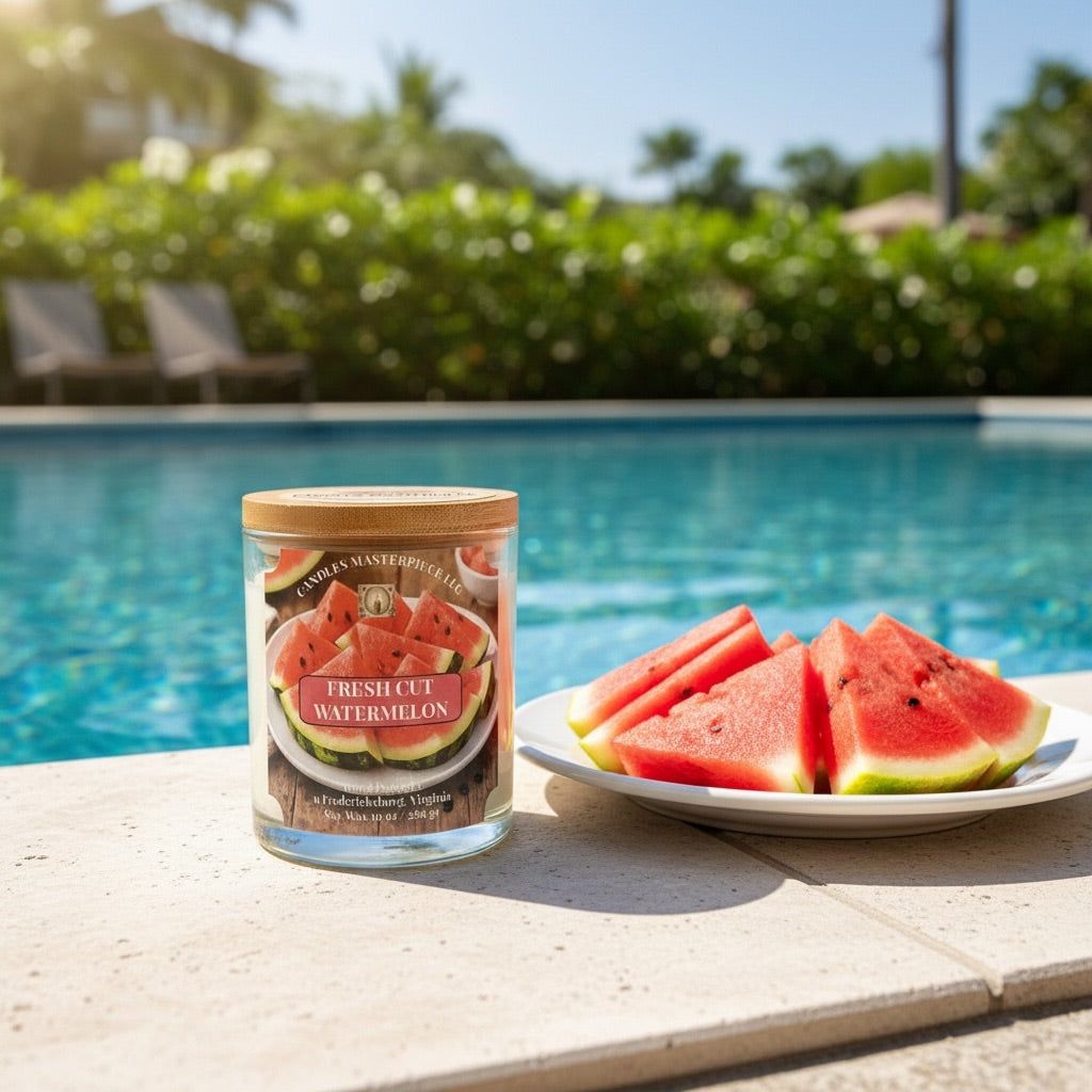 Fresh Cut Watermelon Soy Candle image 2