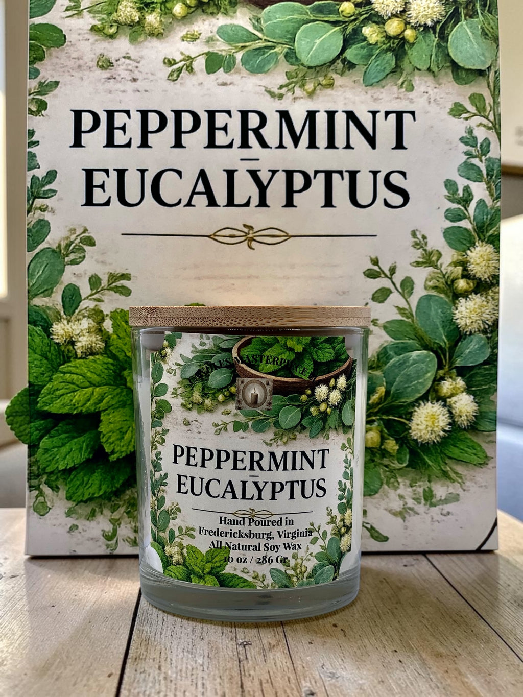 Peppermint & Eucalyptus Soy Candle image 3