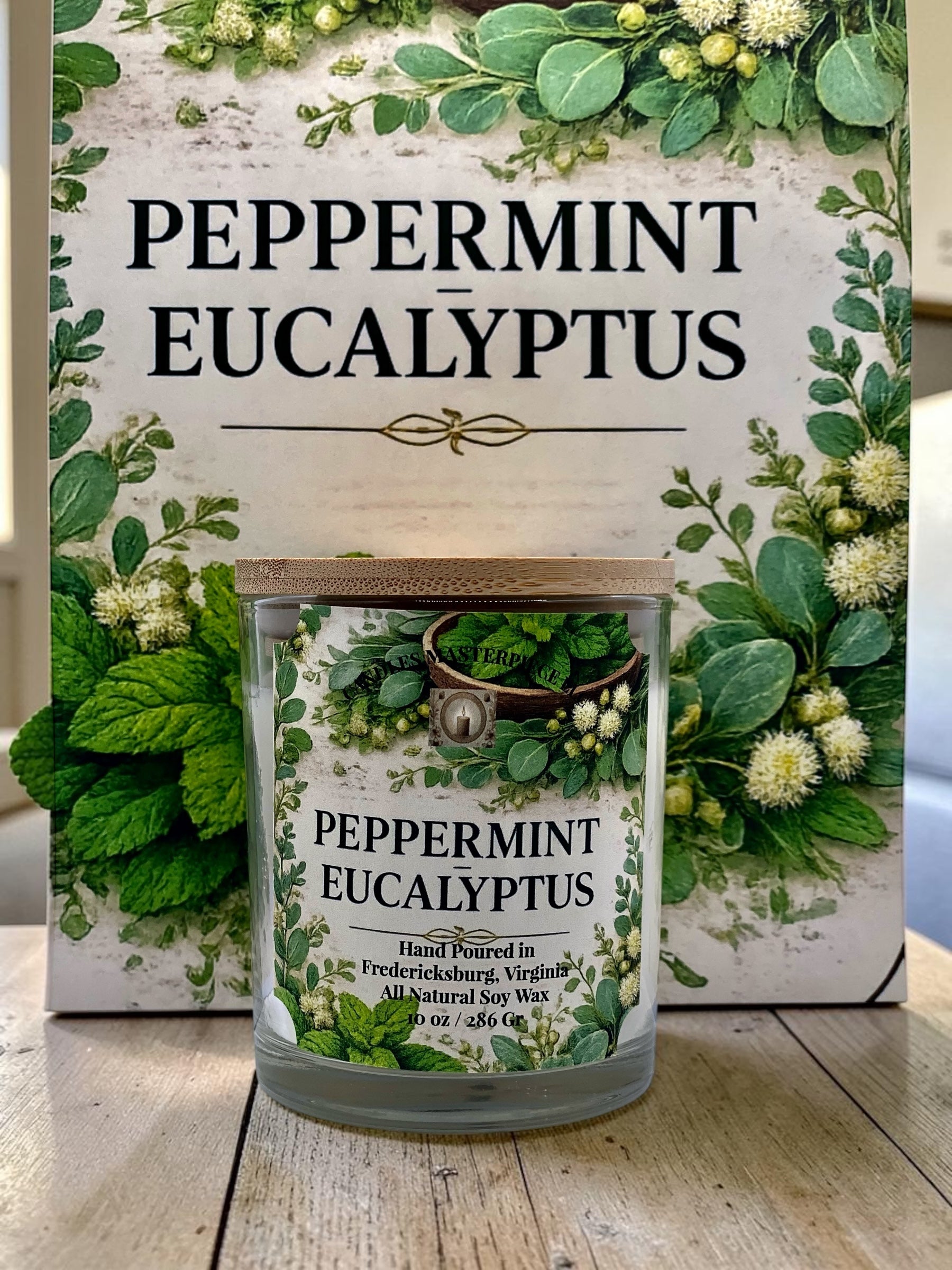 Peppermint & Eucalyptus Soy Candle image 3