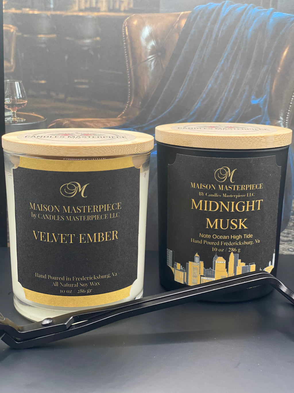 Men's Collection Bundle Soy Candle and Wick Trimmer