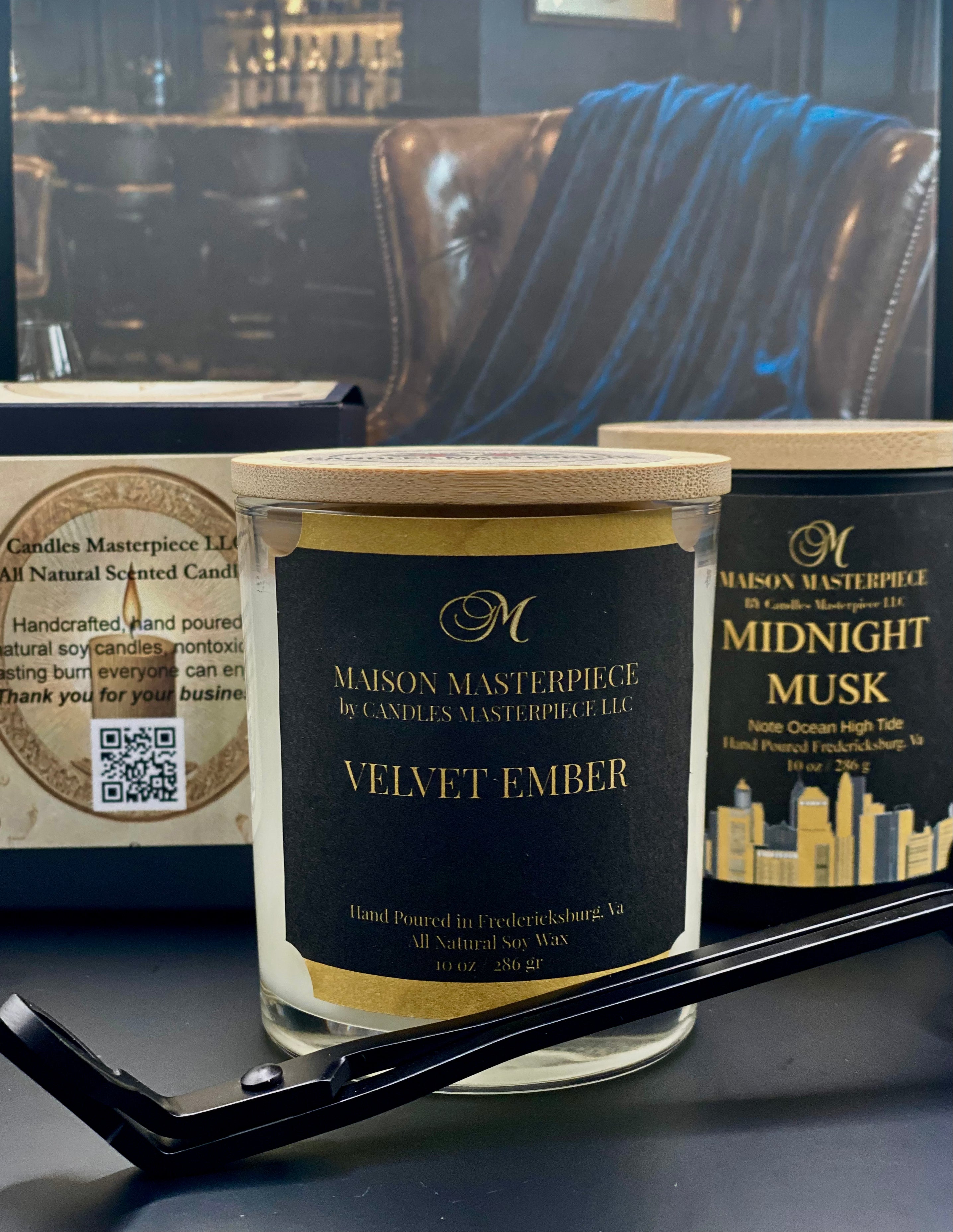 Men's Collection Bundle Soy Candle and Wick Trimmer