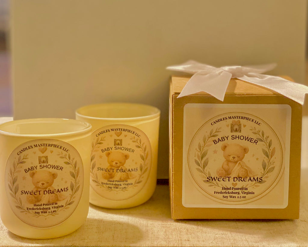 Sweet Dreams Baby Shower Candle by Candles Masterpiece