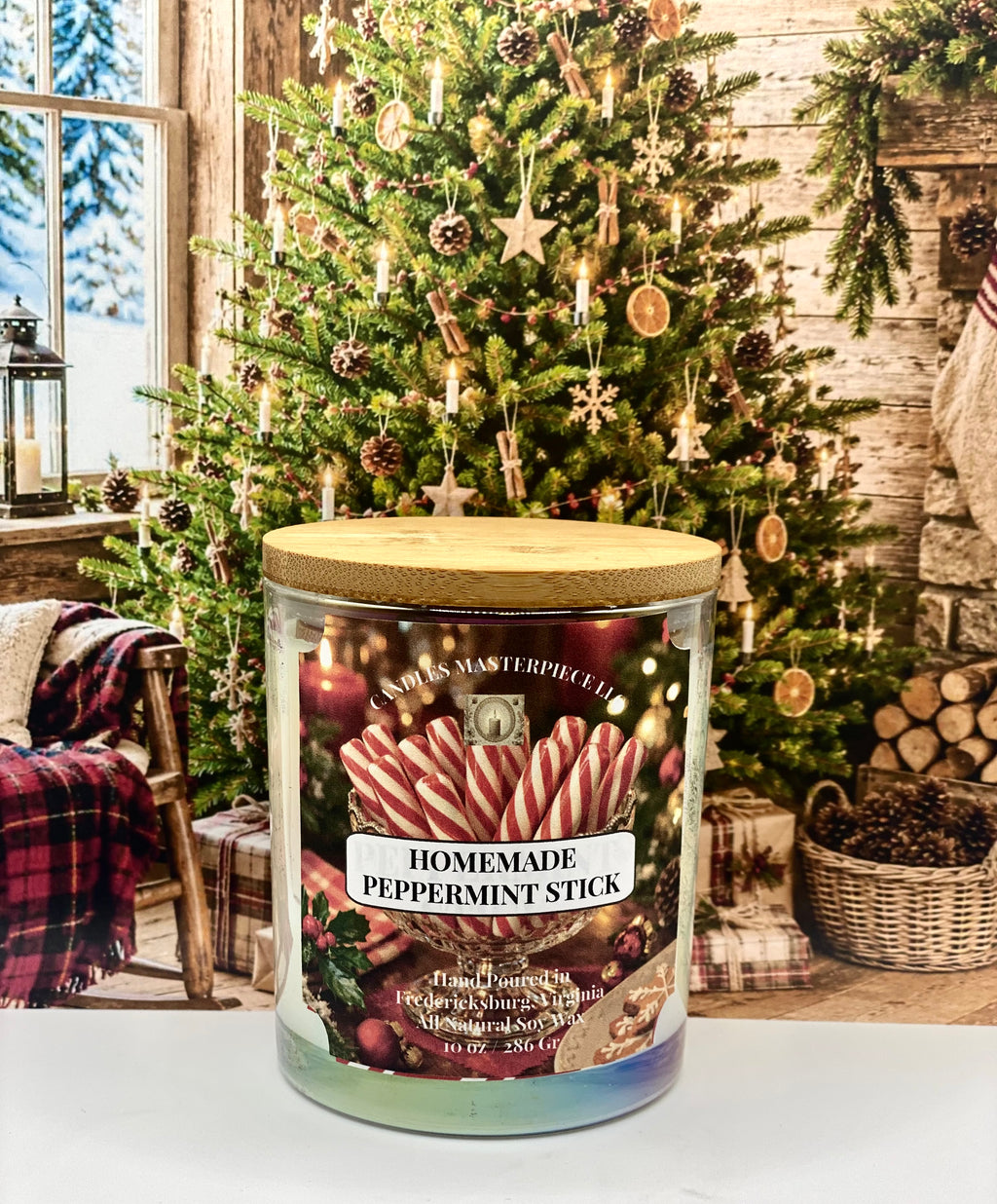 Homemade Peppermint Stick Soy Candle