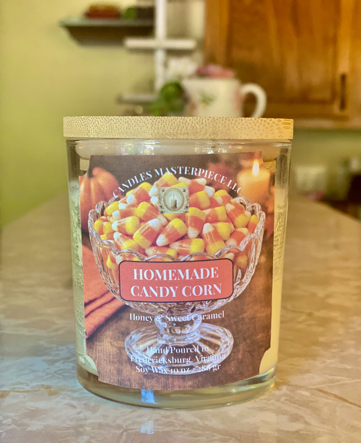 Homemade Candy Corn Soy Candle