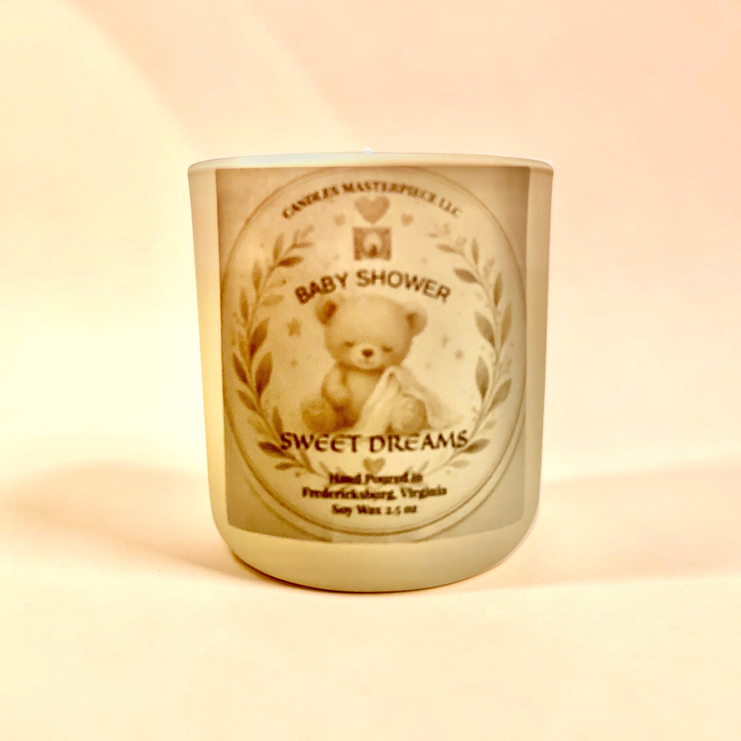 Sweet Dreams Baby Shower Candle by Candles Masterpiece