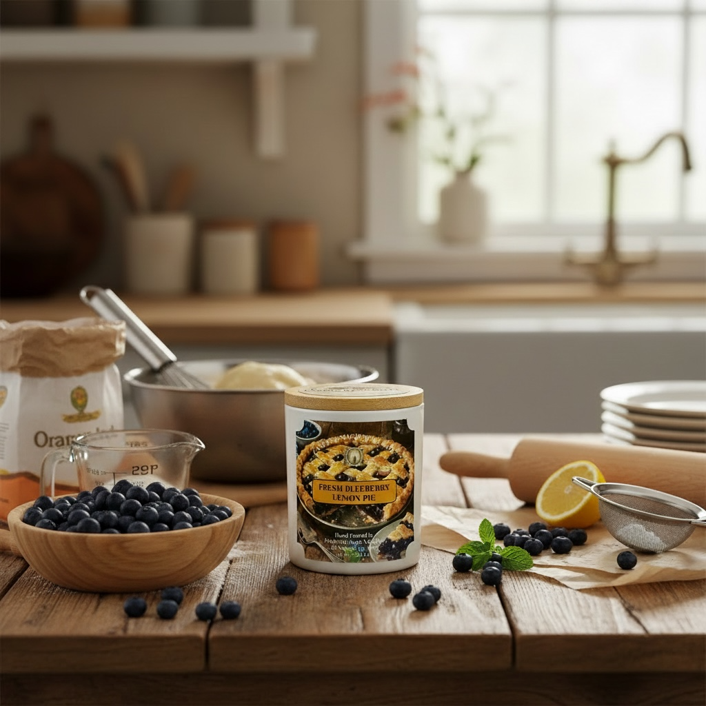 Fresh Blueberry Lemon Pie Soy Candle