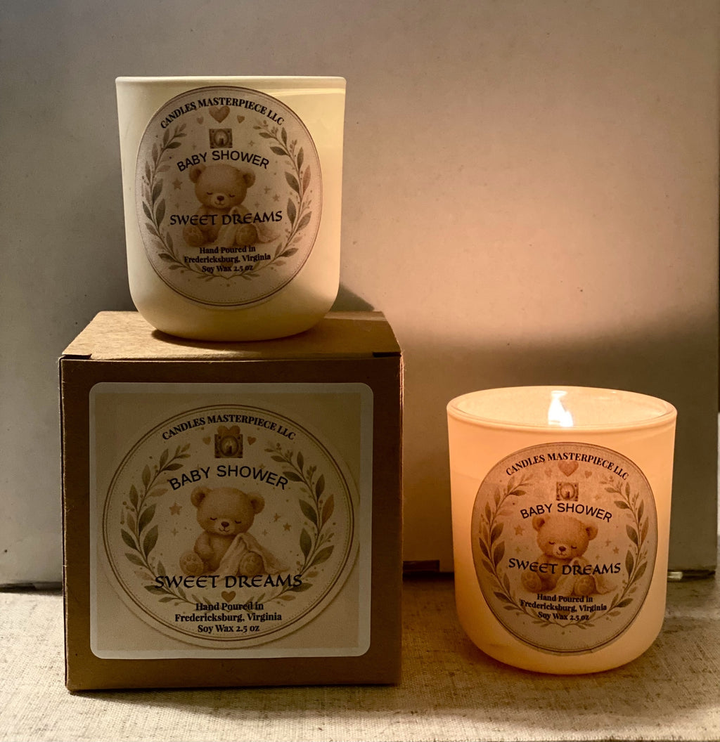 Sweet Dreams Baby Shower Candle by Candles Masterpiece