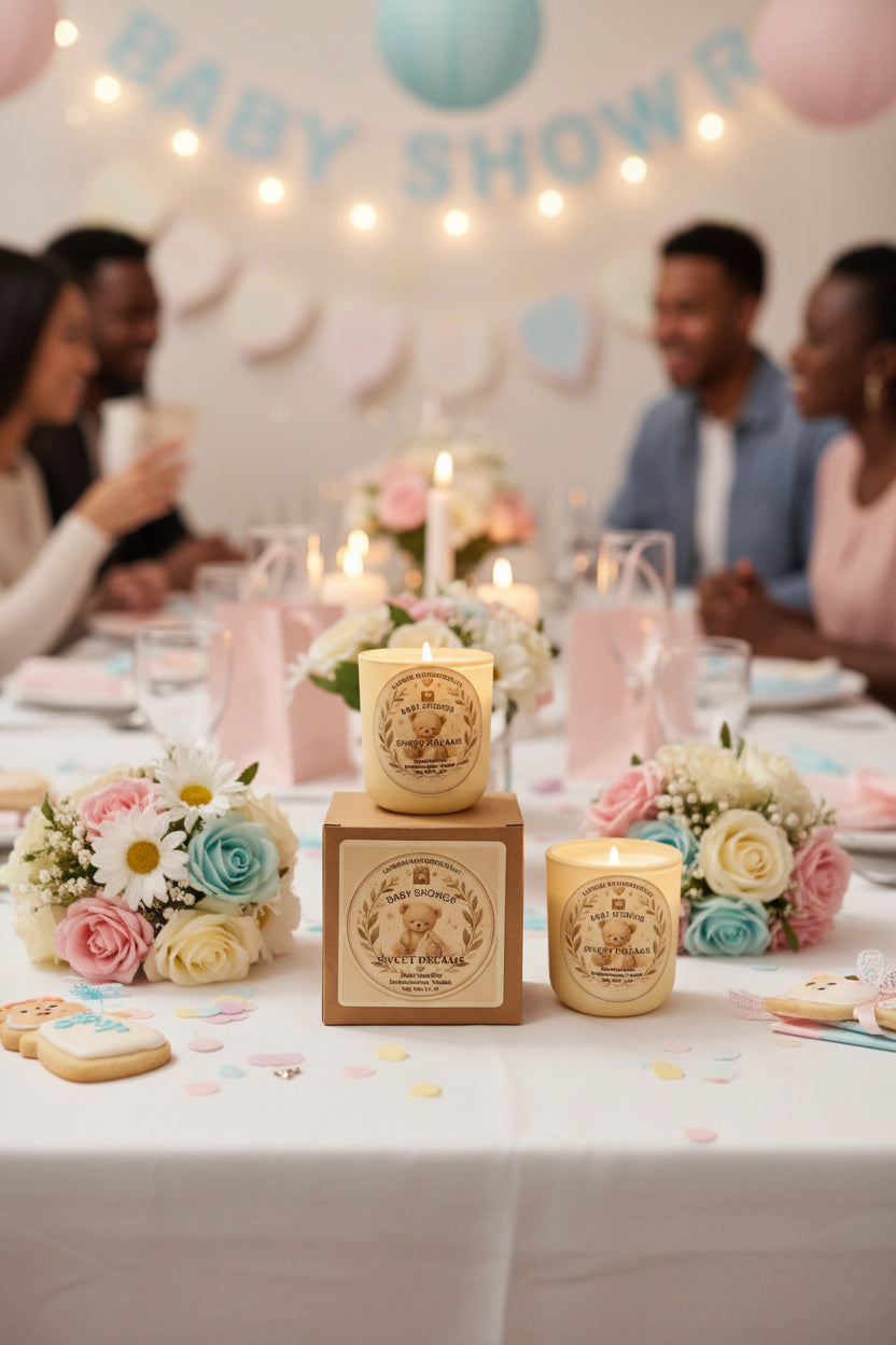 Sweet Dreams Baby Shower Candle 12-Pack Bundle
