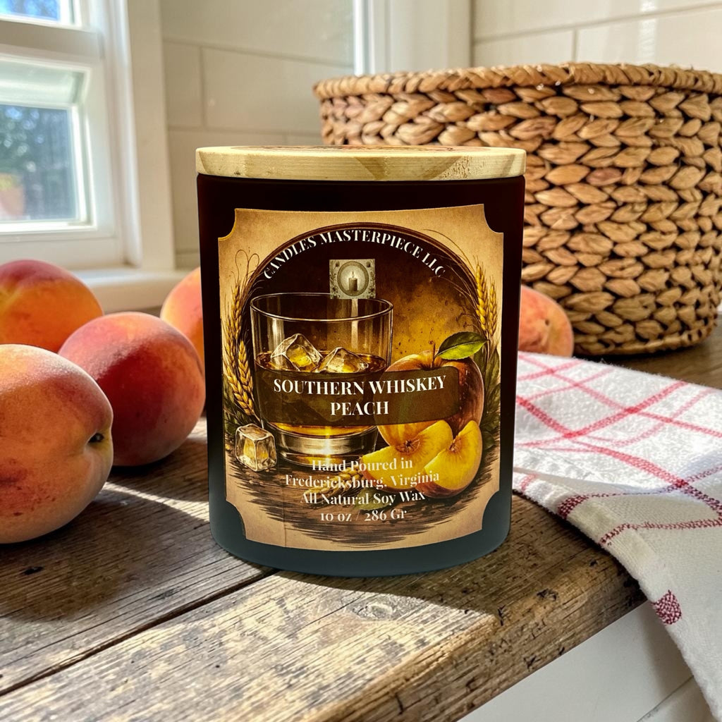 Southern Whiskey & Peach  Soy Candle