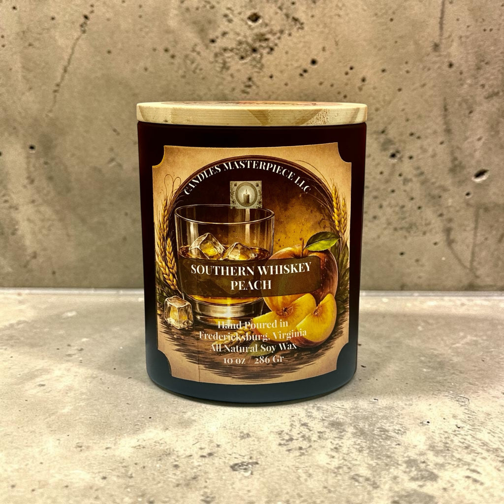 Southern Whiskey & Peach  Soy Candle