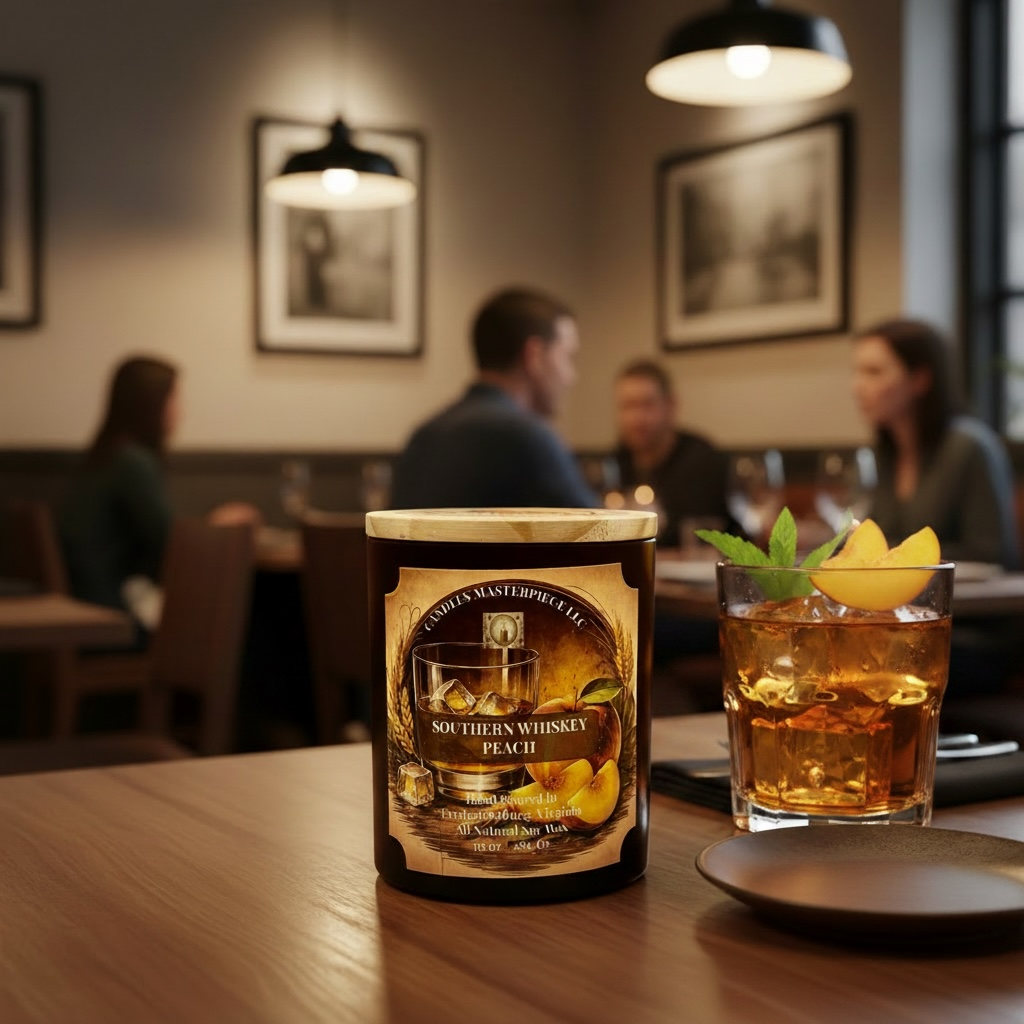 Southern Whiskey & Peach  Soy Candle