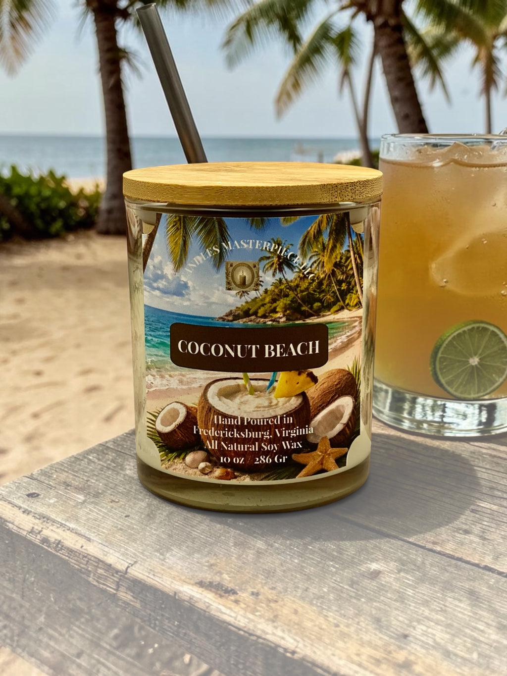 Coconut Beach Soy Candle image 0