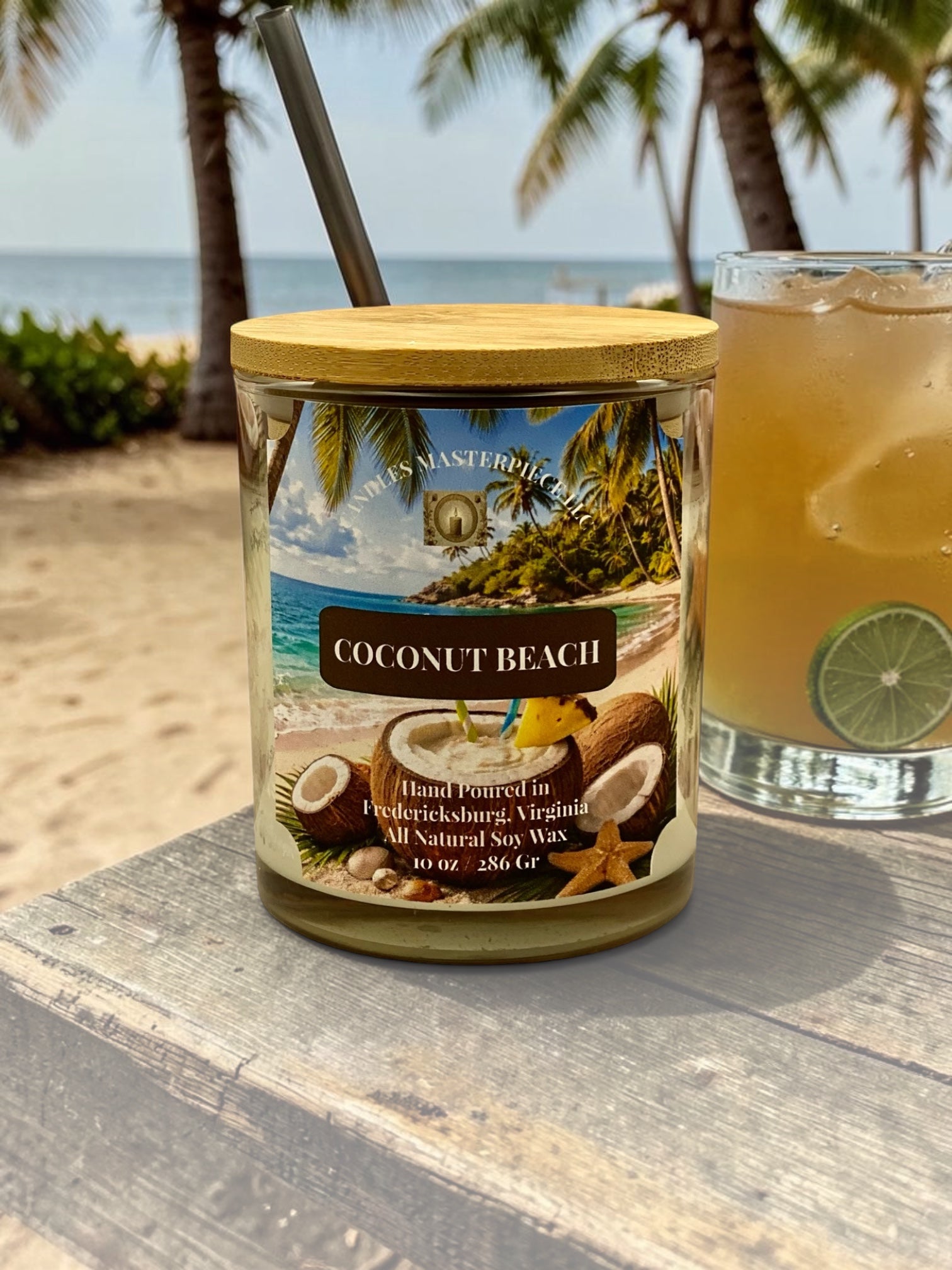 Coconut Beach Soy Candle image 0