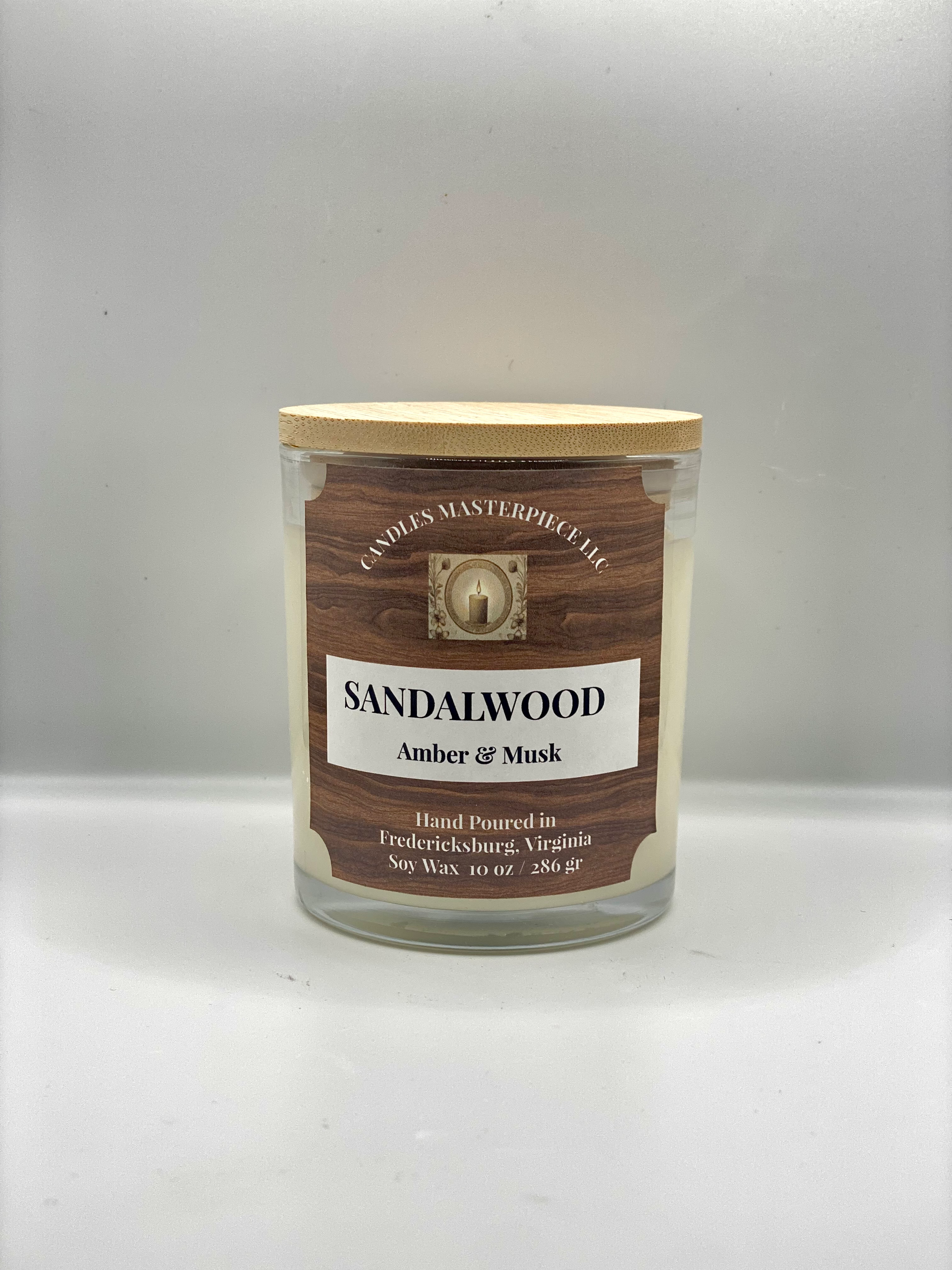 Sandalwood Amber & Musk Soy Candle image 0