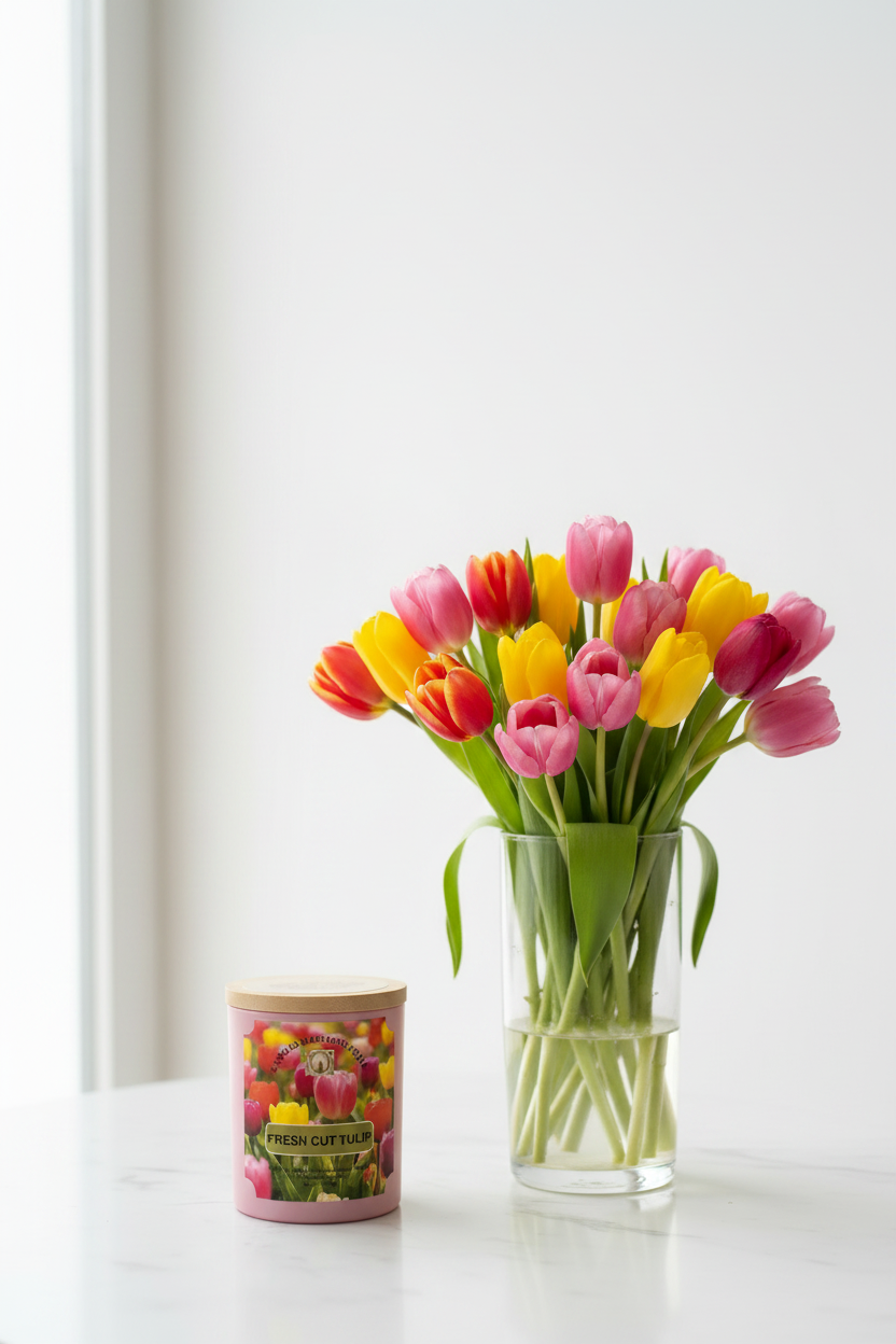 Fresh Cut Tulip Soy Candle image 0