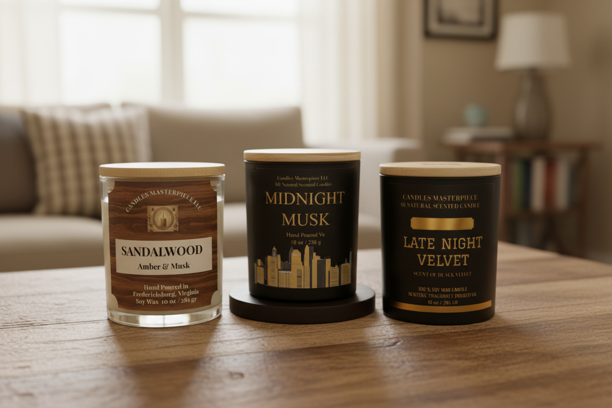 Sandalwood Amber Midnight Musk Late Night Velvet Candles