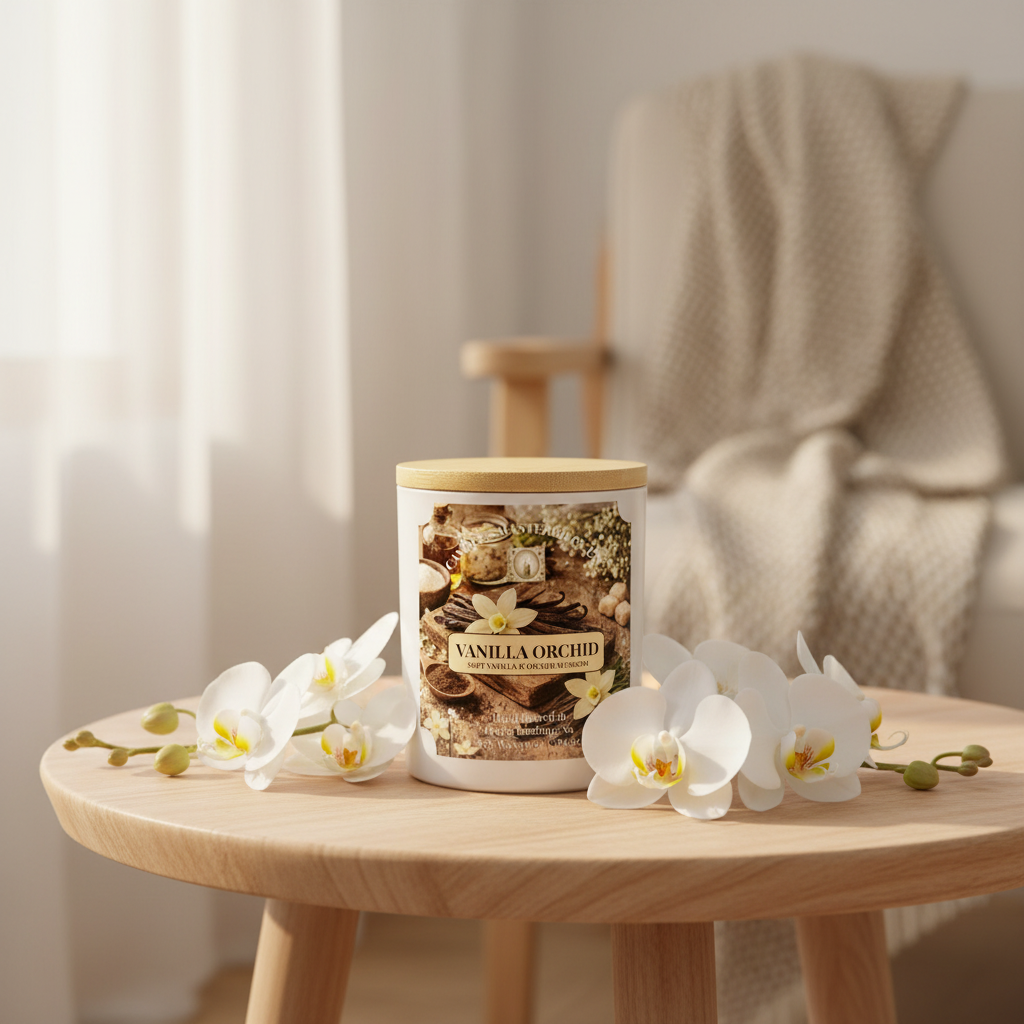 Vanilla Orchid Soy Candle Lifestyle